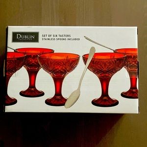 Dublin Collection 12 Pc Tasting & Drinking Set with silver spoons